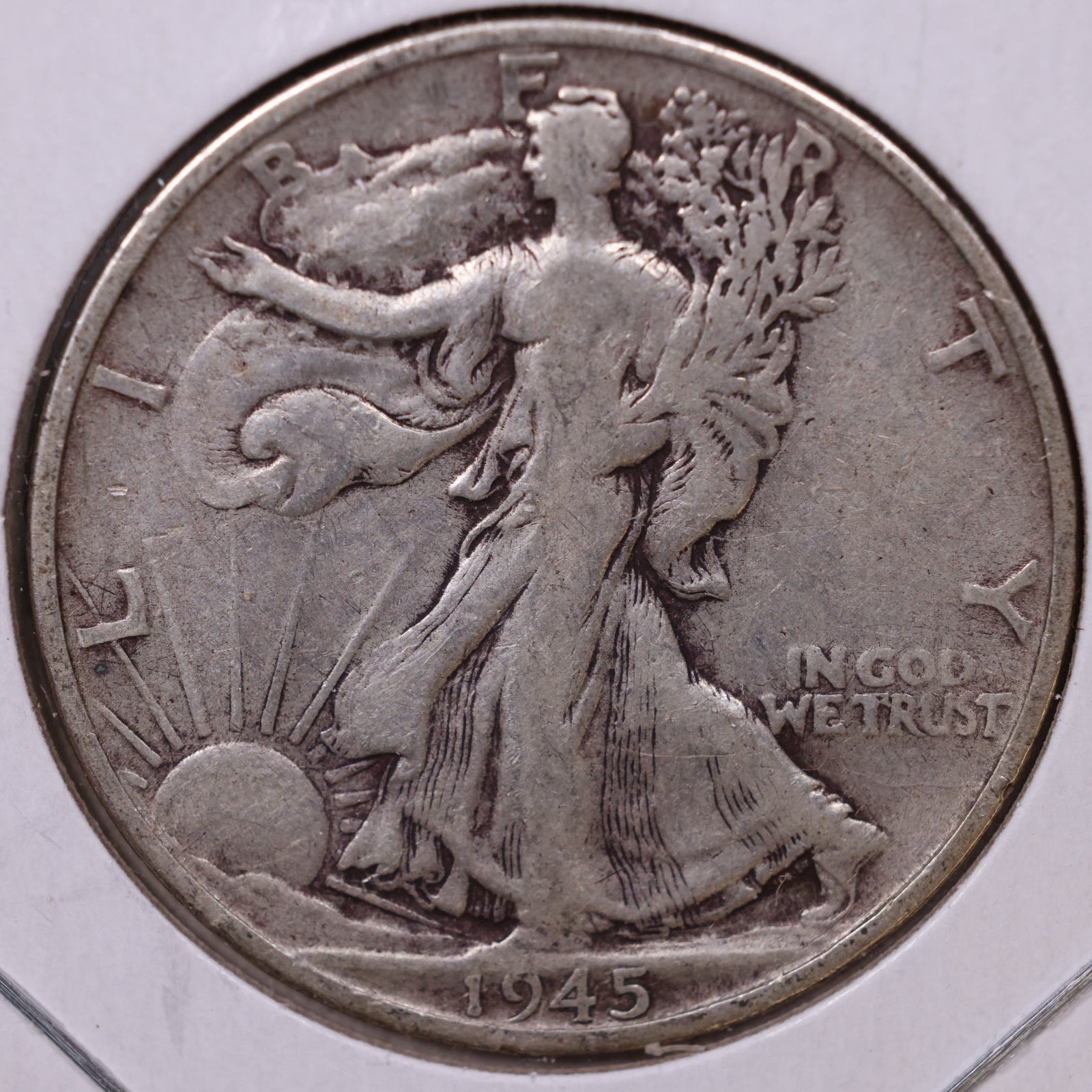 1945-S Walking Liberty Half Dollar, Fine Circulated Coin, Store #HR448