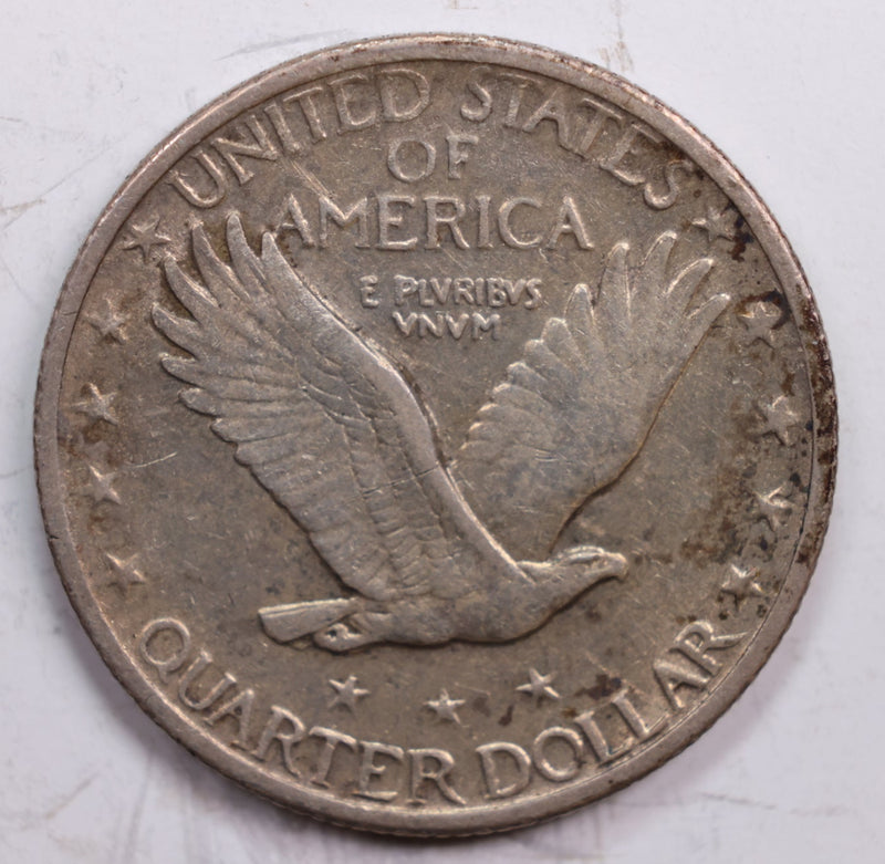 1918 Standing Liberty Quarter., Extra Fine+., Circulated Coin., Store