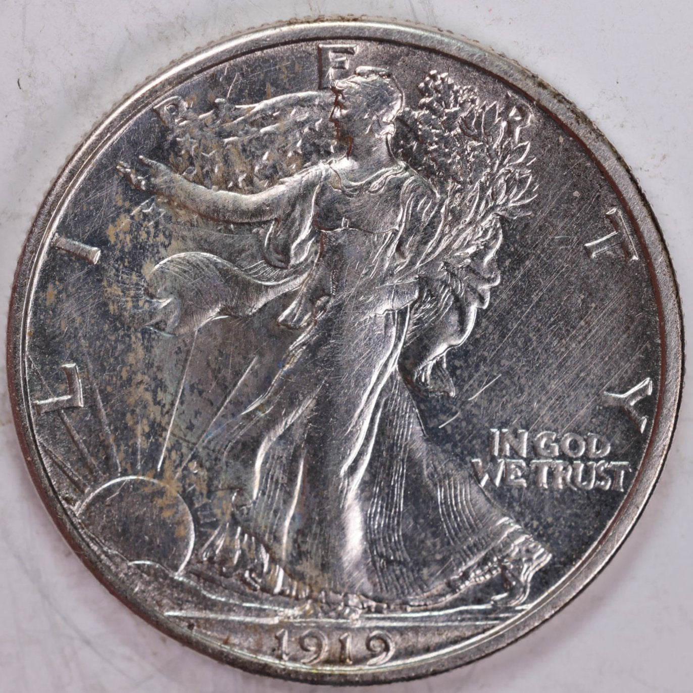 1919-S Walking Liberty Half Dollar, About Uncirculated Coin, Store #HR1332