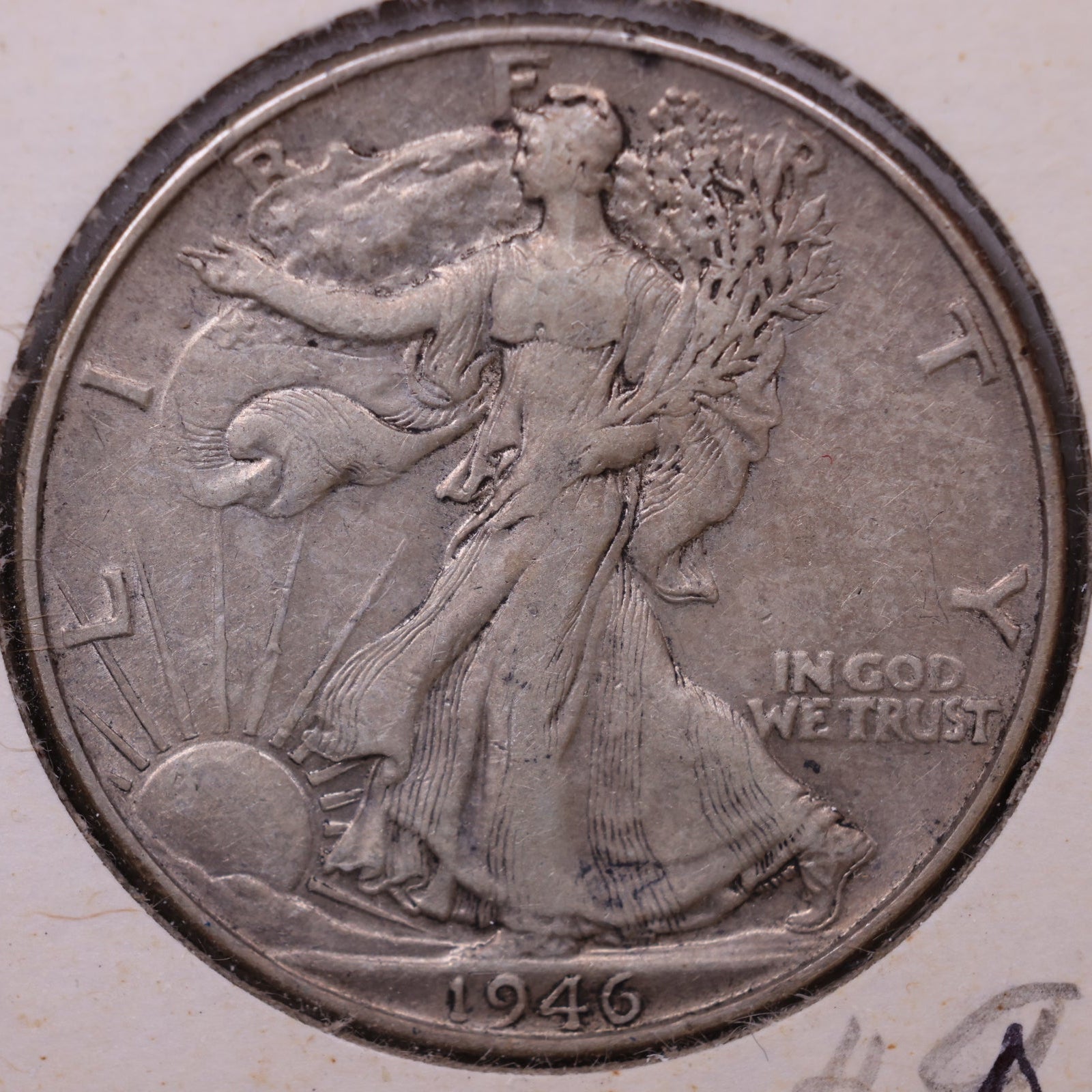 1946 Walking Liberty Half Dollar, Very Fine Circulated Coin, Store #HR459