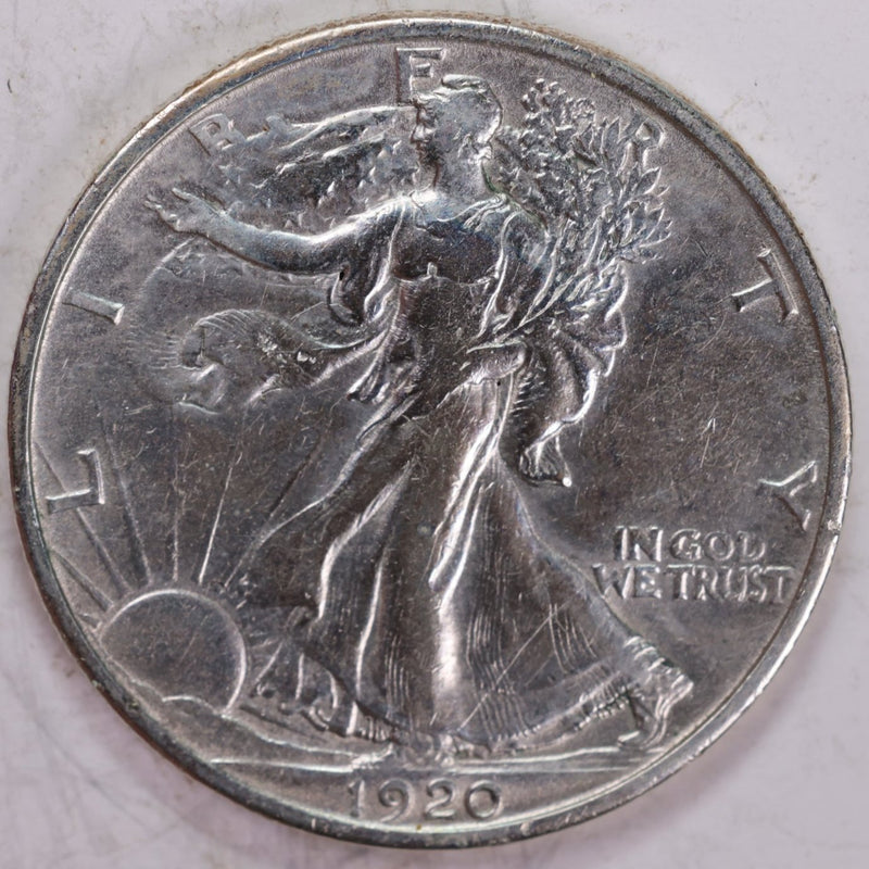 1920-D Walking Liberty Half Dollar, Extra Fine Circulated Coin, Store