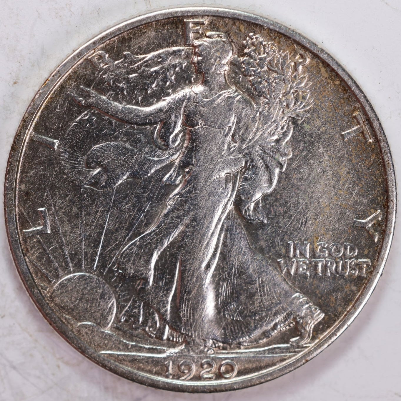 1920-S Walking Liberty Half Dollar, About Uncirculated Coin, Store #HR1808