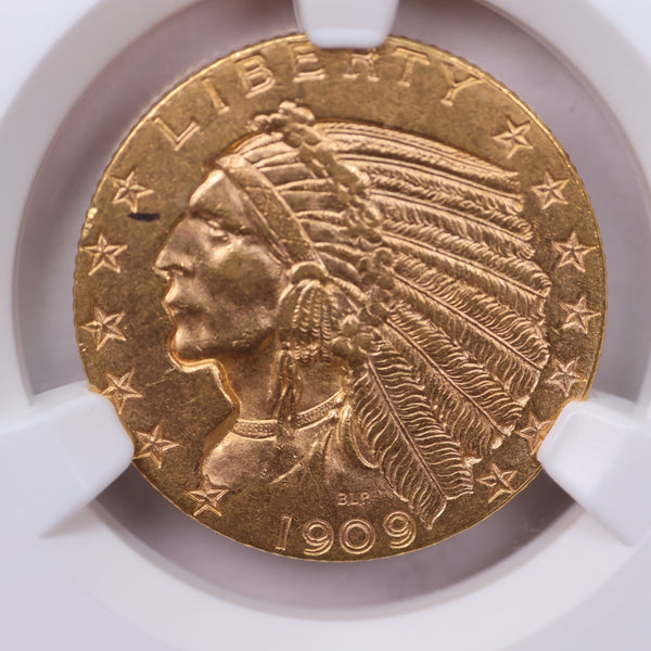 1909-D $5 Gold Indian., NGC Certified., Affordable Collectible Coins. Sale #353968