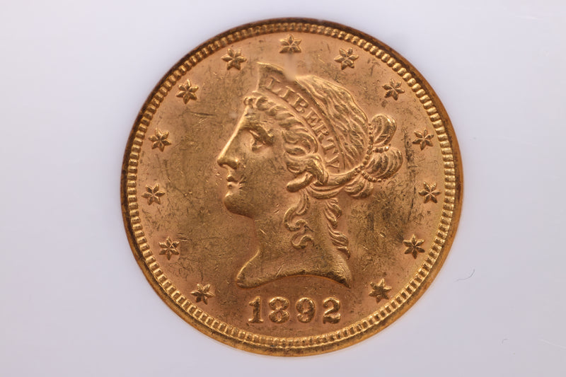 1892 $10., Gold Liberty., NGC Certified., Affordable Collectible Coins. Sale