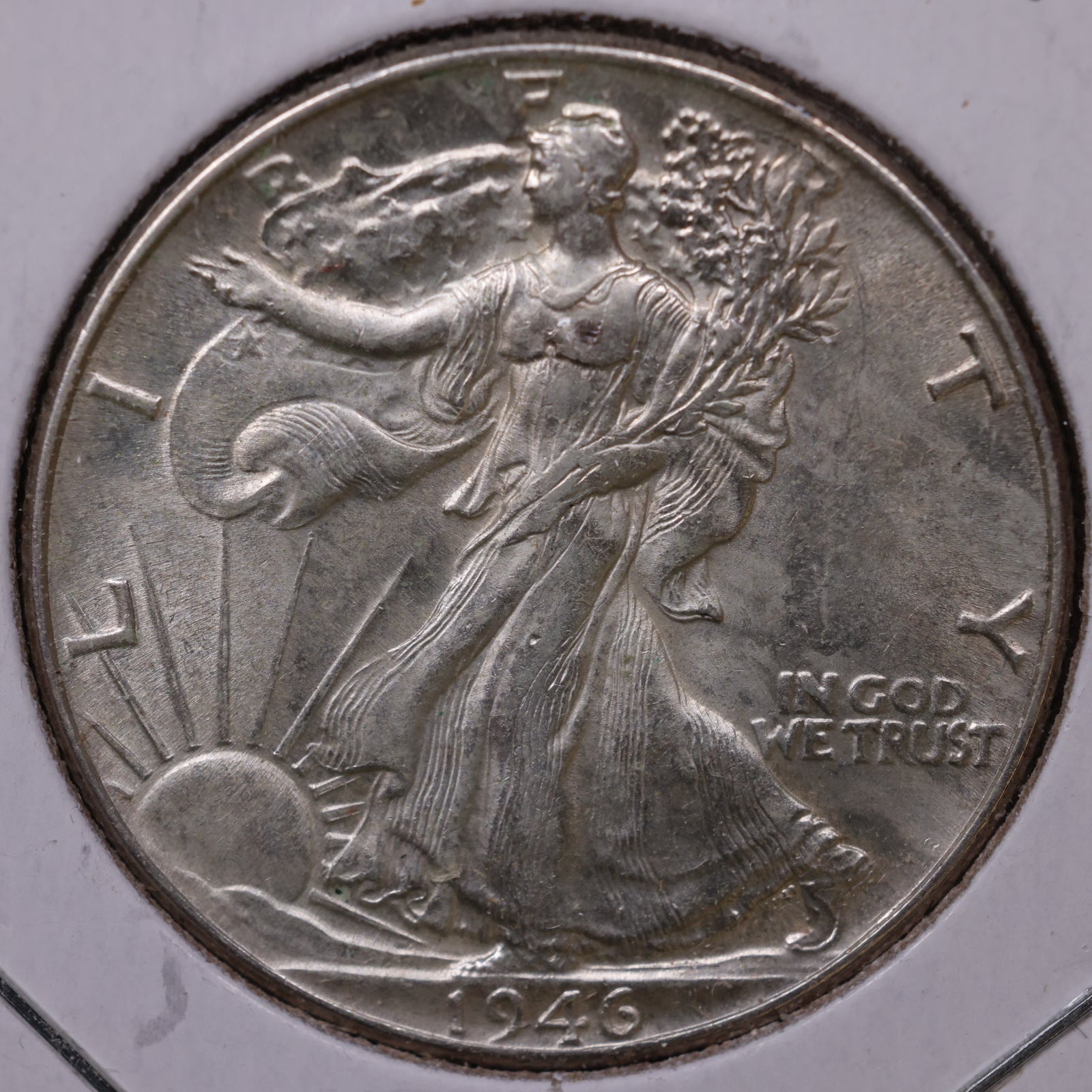 1946 Walking Liberty Half Dollar, About Uncirculated+ Coin, Store #HR464