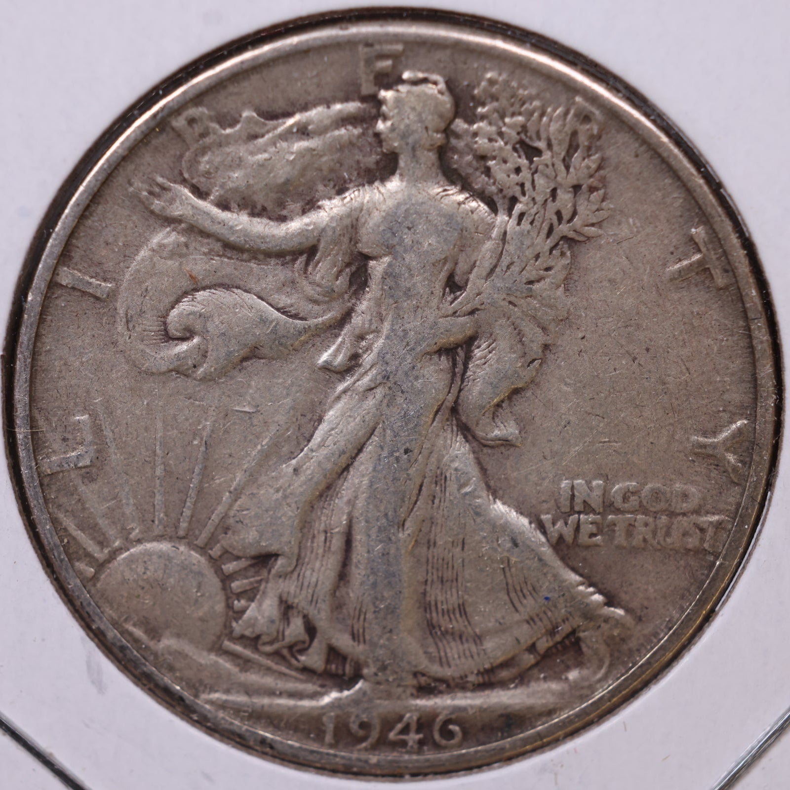 1946-D Walking Liberty Half Dollar, Very Fine+ Circulated Coin, Store #HR466