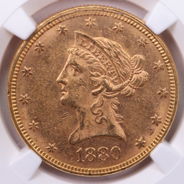 1880 $10., Gold Liberty., NGC Certified., Affordable Collectible Coins. Sale #353974