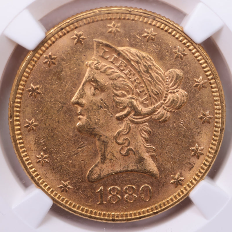 1880 $10., Gold Liberty., NGC Certified., Affordable Collectible Coins. Sale