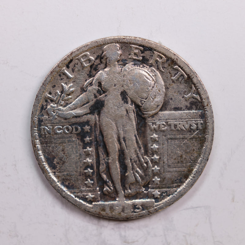 1923 Standing Liberty Quarter., Very Fine., Circulated Coin., Store