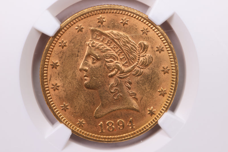1894 $10., Gold Liberty., NGC Certified., Affordable Collectible Coins. Sale