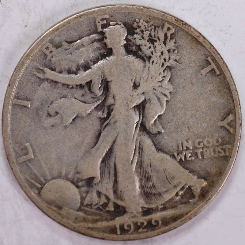 1929-S Walking Liberty Half Dollar, Fine Circulated Coin, Store