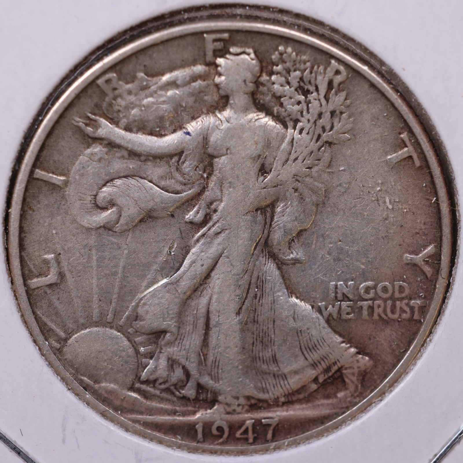 1947-D Walking Liberty Half Dollar, Fine Circulated Coin, Store #HR480