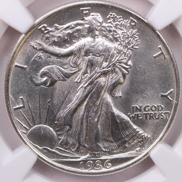 1936 Walking Liberty., Silver Half Dollar. NGC Graded, Affordable Coin Store Sale #353980