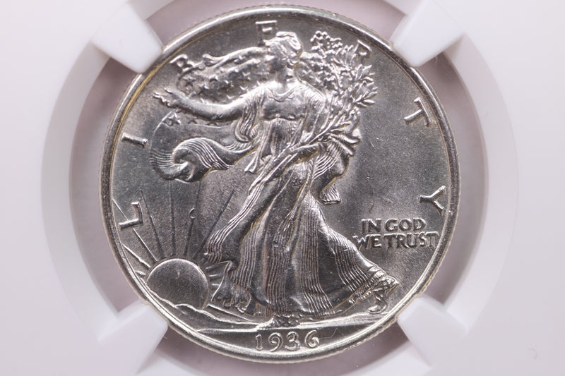 1936 Walking Liberty., Silver Half Dollar. NGC Graded, Affordable Coin Store Sale