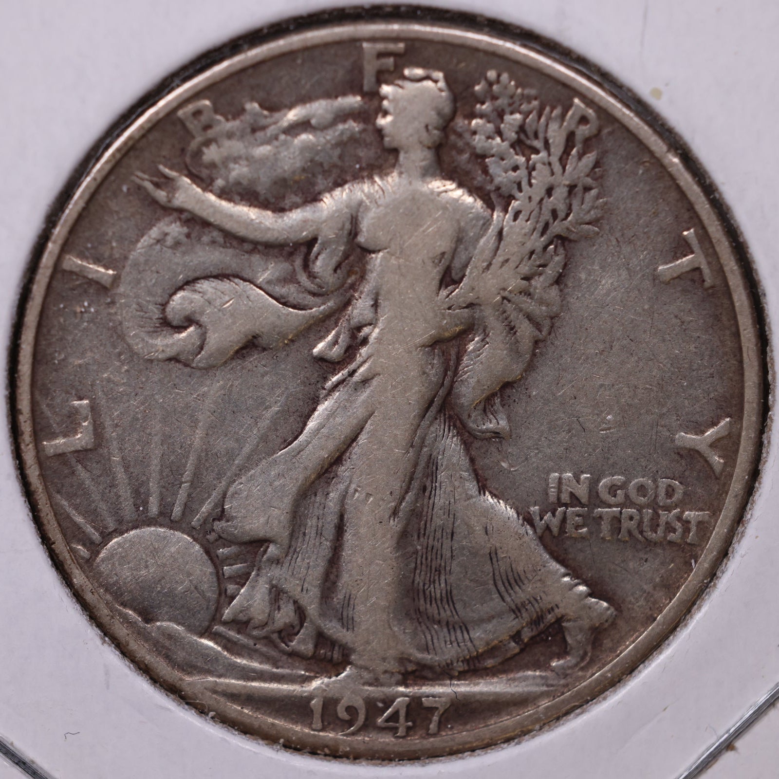 1947-D Walking Liberty Half Dollar, Fine Circulated Coin, Store #HR481
