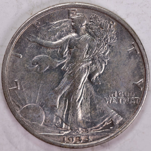 1934 Walking Liberty Half Dollar, Extra Fine+ Circulated Coin, Store #H934.02
