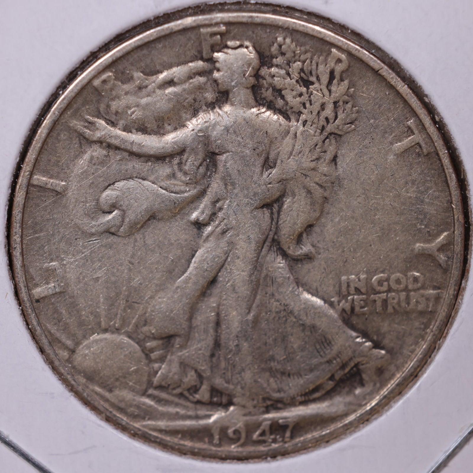 1947-D Walking Liberty Half Dollar, Fine Circulated Coin, Store #HR484
