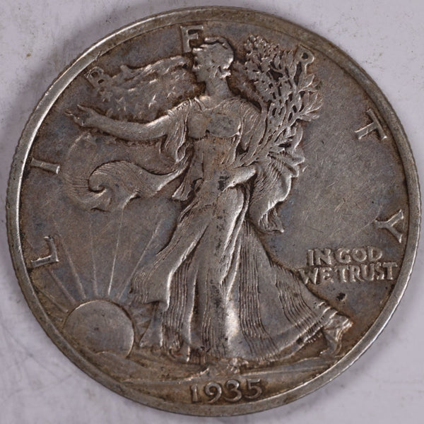 1935 Walking Liberty Half Dollar, Extra Fine+ Circulated Coin, Store #H935.02