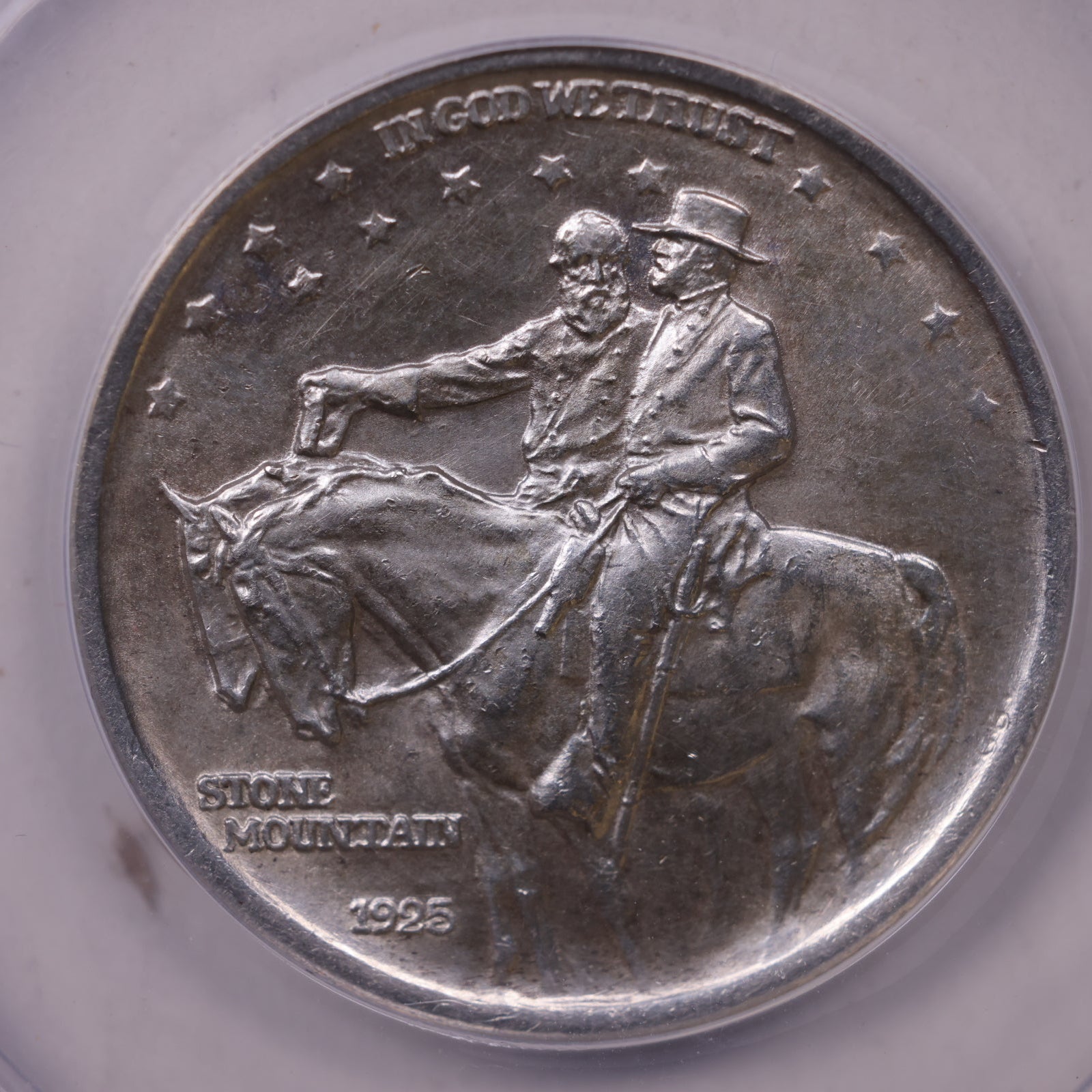 1925 50C Stone Mountain DD REV Cleaned, ANACS MS-60, Store #GMC379