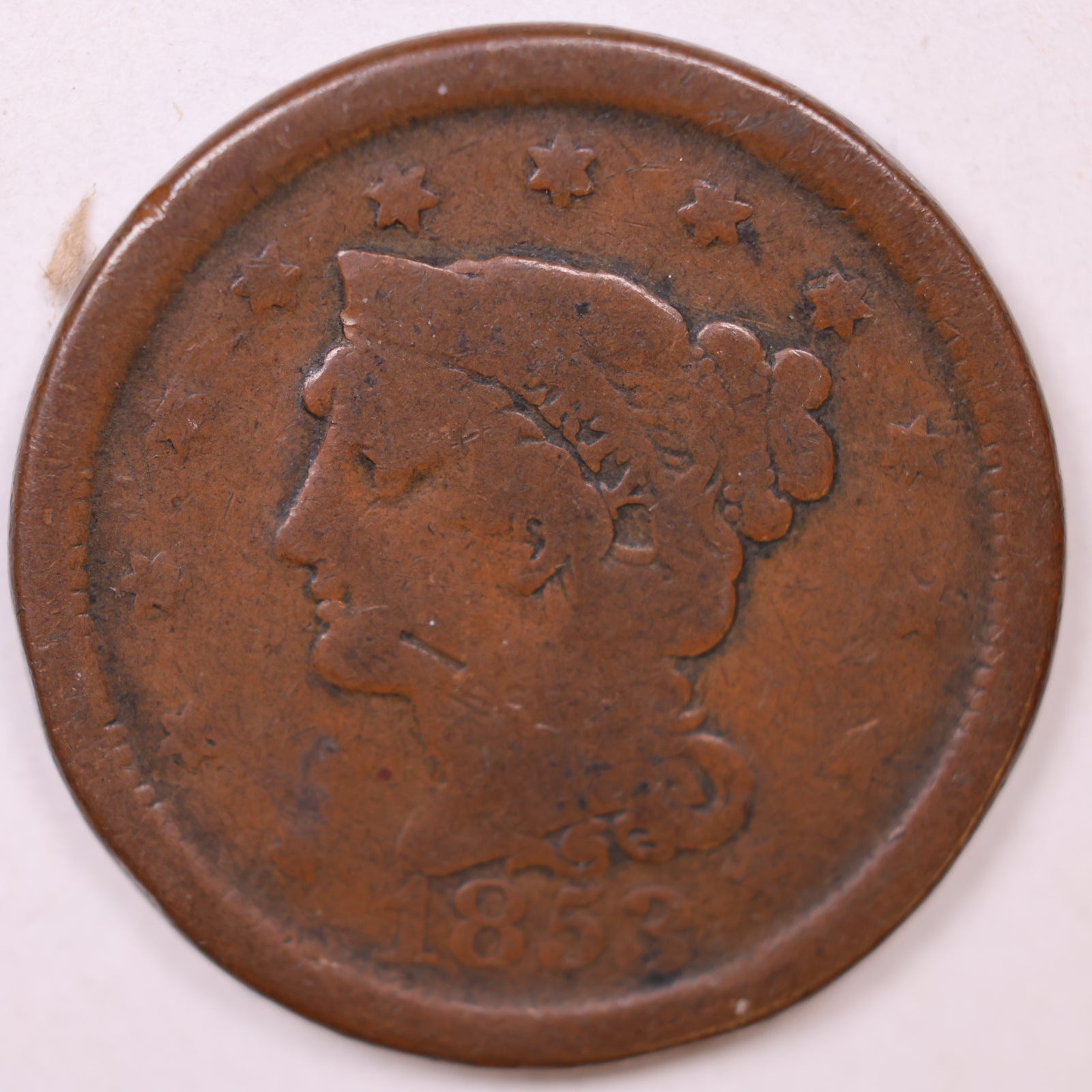 1853 Large Cent, Affordable Circulated Coin, Store #CT1230