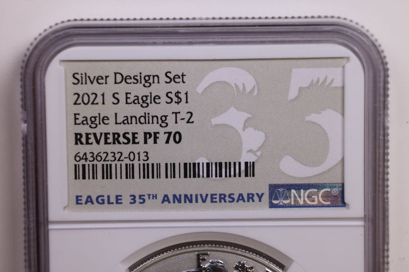 2021-S American Silver Eagle., Reverse Proof., NGC PF70., Store GSE025.