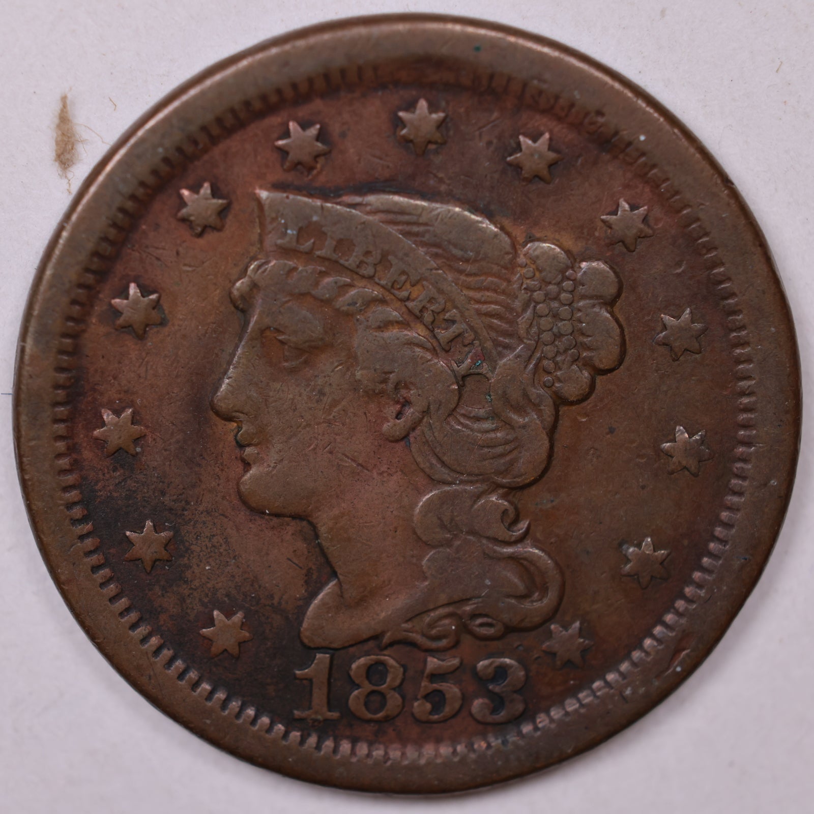 1853 Large Cent, Affordable Circulated Coin, Store #CT1231