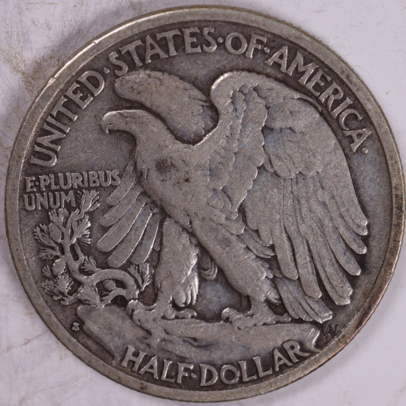 1936-S Walking Liberty Half Dollar, Good Circulated Coin, Store