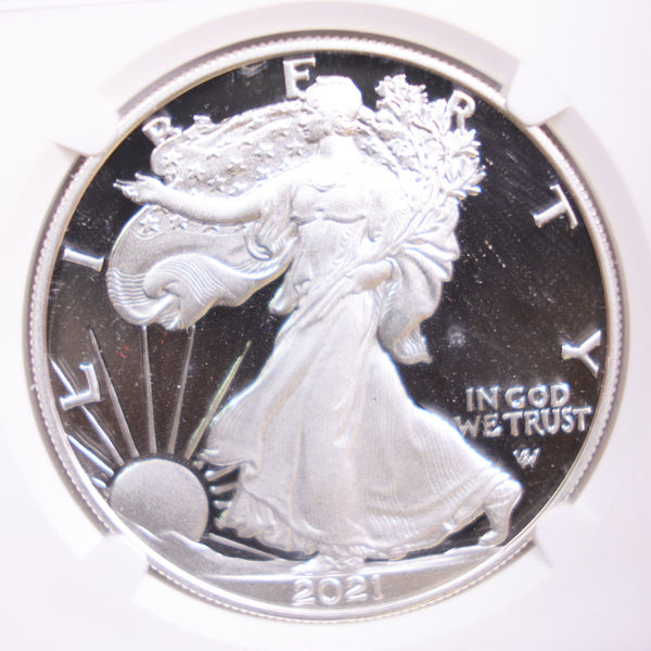 2021-W American Silver Eagle., Proof Strike., NGC PF69., Store GSE026.