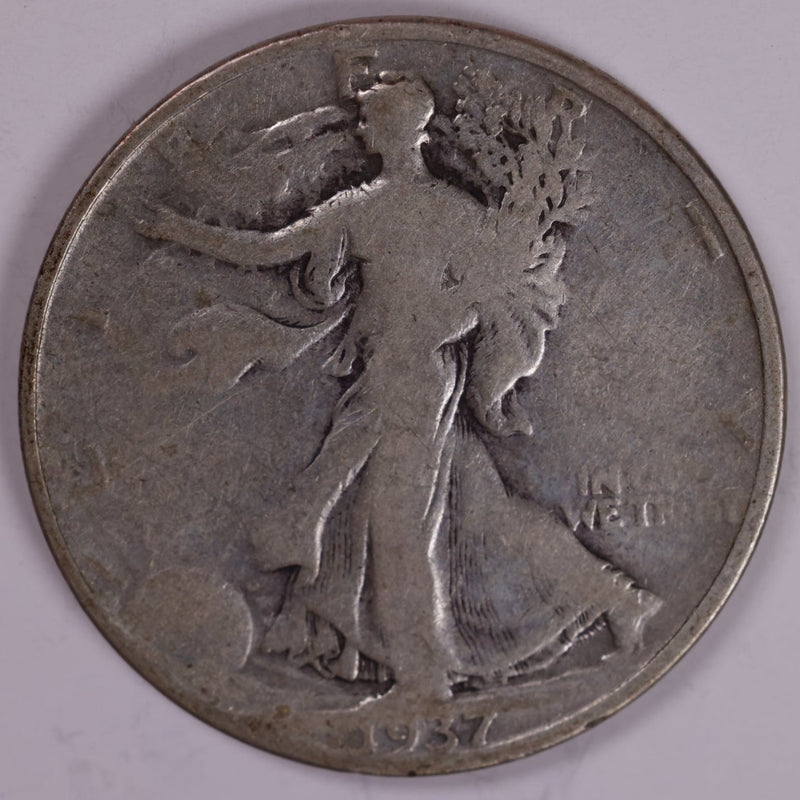 1937-D Walking Liberty Half Dollar, About Good Circulated Coin, Store