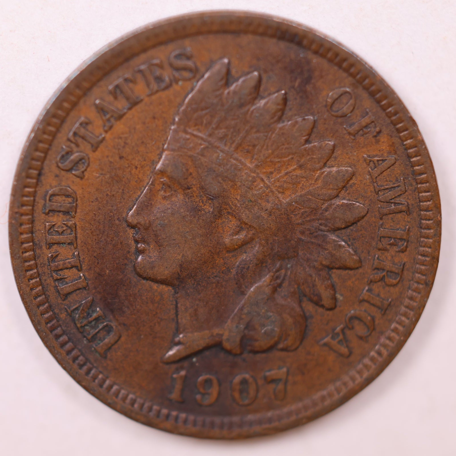 1907 Indian Head Cent, Fine Circulated, Affordable Coin, Store #CT1237