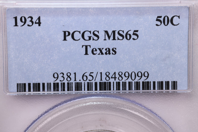 1934 Texas Silver Commemorative Half Dollar.,  PCGS Graded, Affordable Coin Store Sale