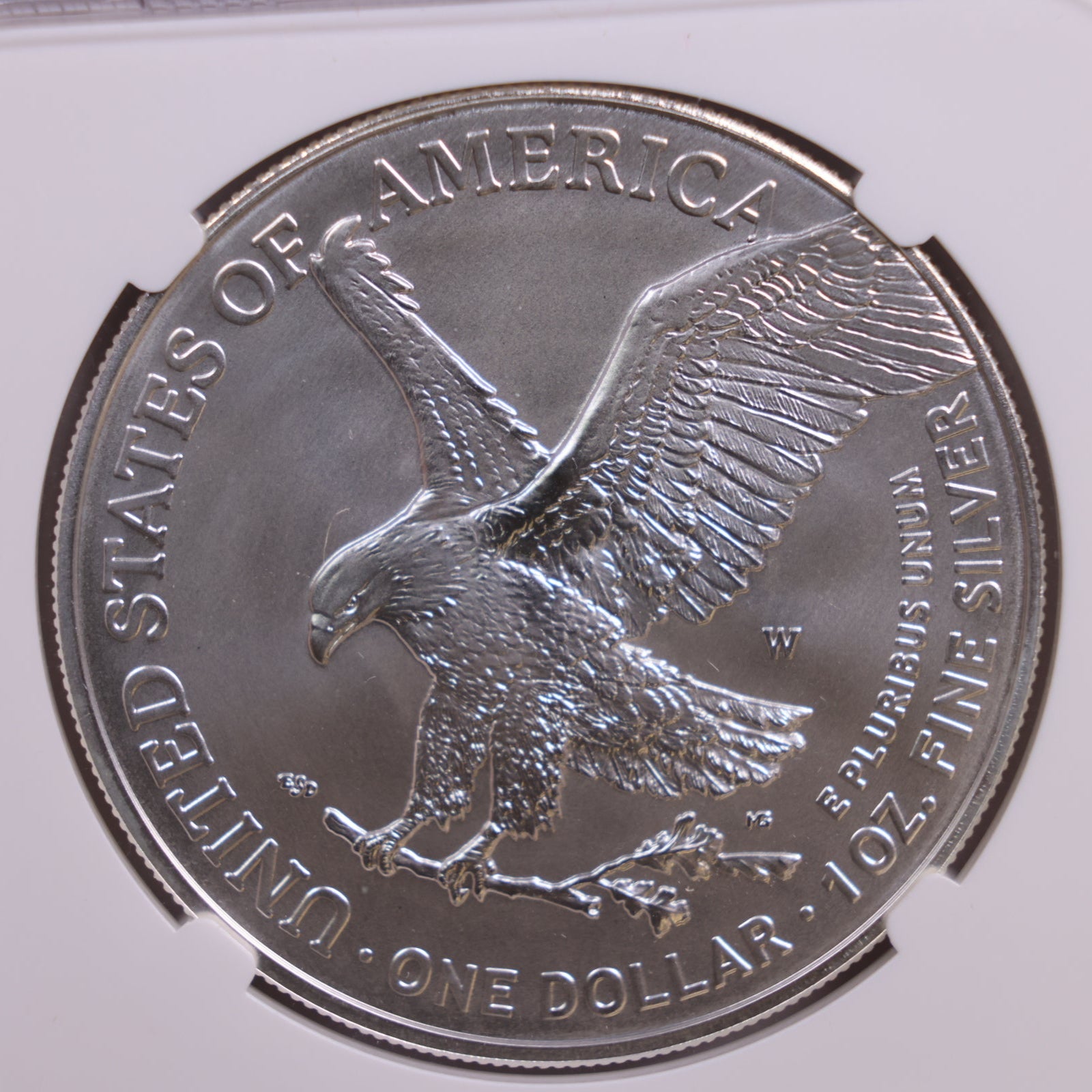 2022-W American Silver Eagle, Burnished Strike, NGC MS-70, Store #GSE031