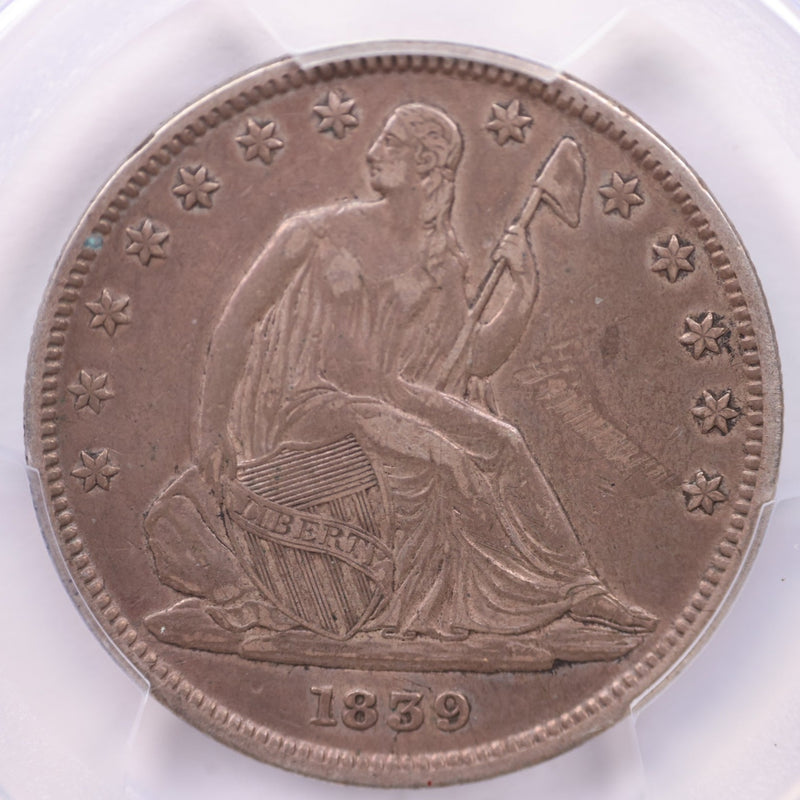 1839 Seated Liberty Half Dollar.,  PCGS Graded, Affordable Coin Store Sale