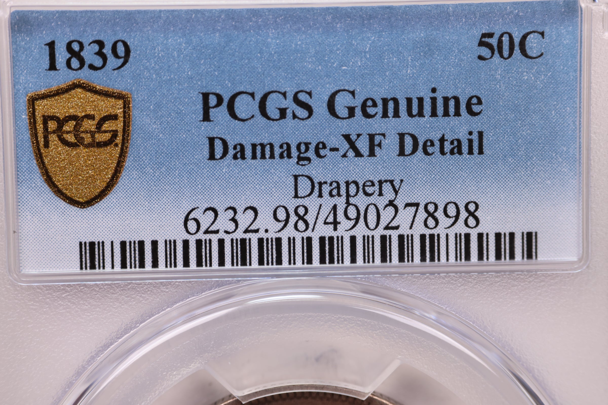 1839 Seated Liberty Half Dollar.,  PCGS Graded, Affordable Coin Store Sale #353999