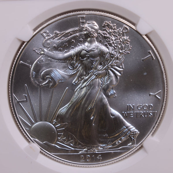 2014 American Silver Eagle., Business Strike., NGC MS-70., Store GSE034.