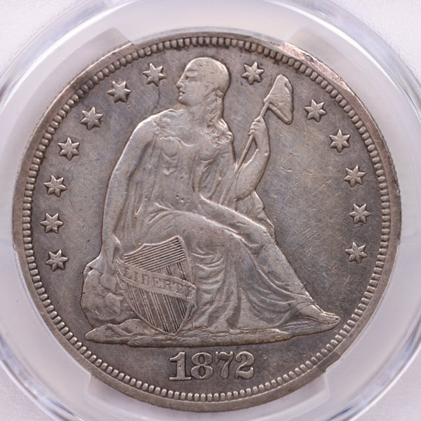 1872-CC Seated Liberty Silver Dollar.,  PCGS Graded, Affordable Coin Store Sale #35402
