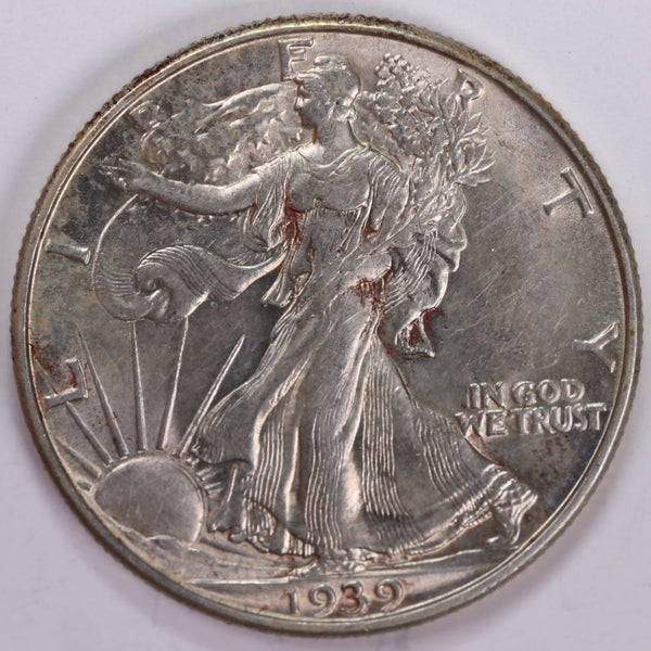 1939-D Walking Liberty Half Dollar, Extra Fine+ Circulated Coin, Store #H939D02