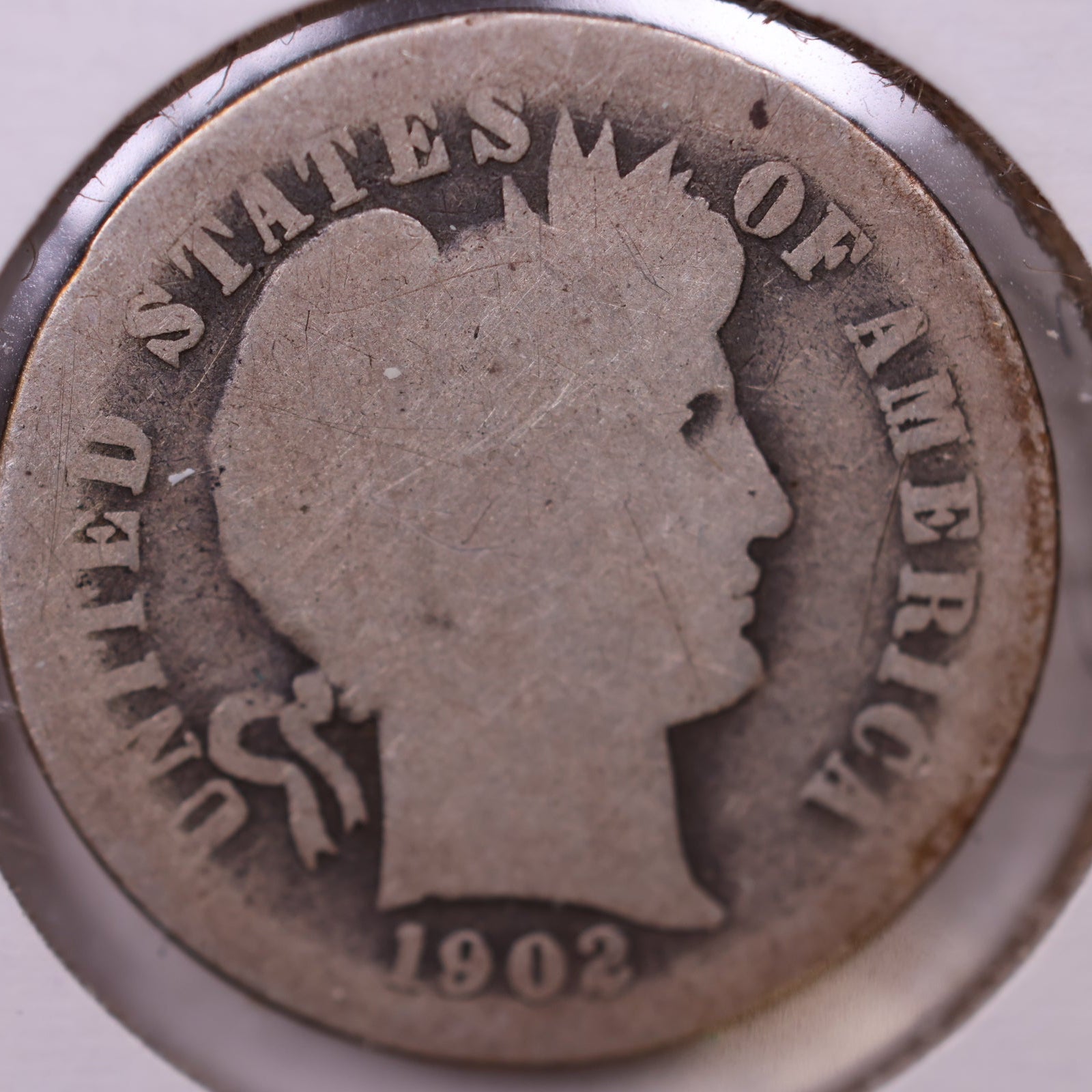 1902-S Barber Dime, About Good Circulated Coin, Store #DE0925