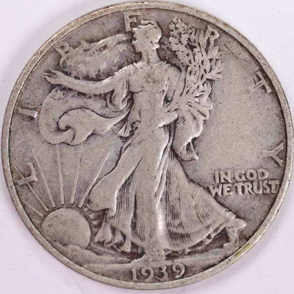 1939-S Walking Liberty Half Dollar, Extra Fine+ Circulated Coin, Store #H939S02