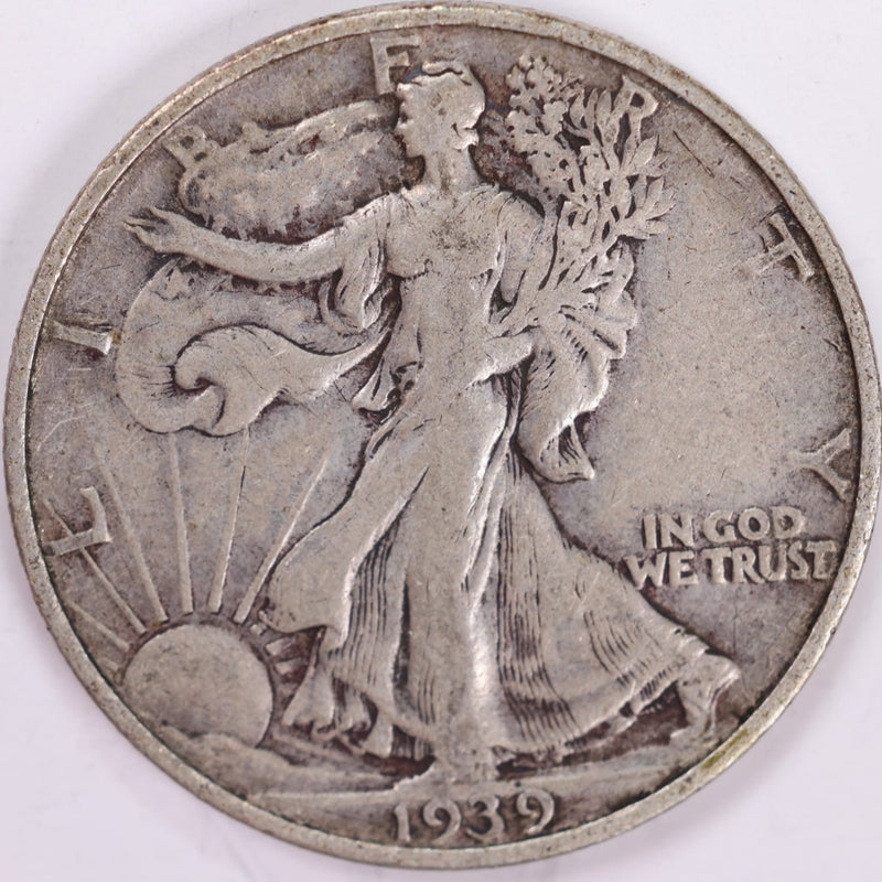 1939-S Walking Liberty Half Dollar, Extra Fine+ Circulated Coin, Store