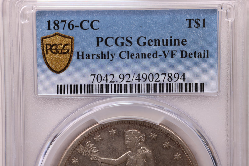 1876-CC Trade Silver Dollar.,  PCGS Graded, Affordable Coin Store Sale