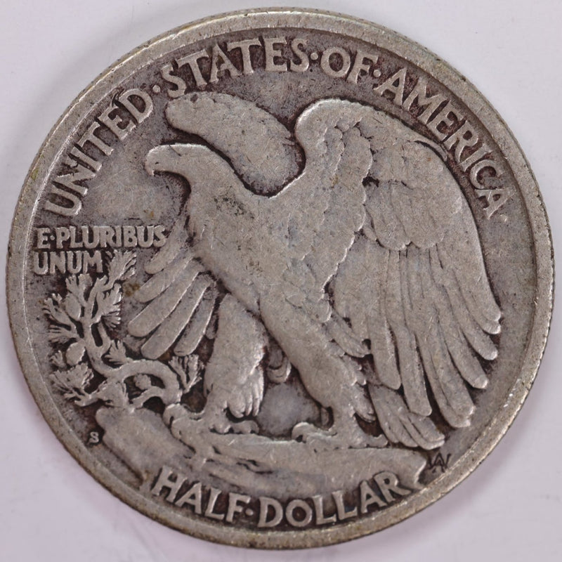 1939-S Walking Liberty Half Dollar, Extra Fine+ Circulated Coin, Store