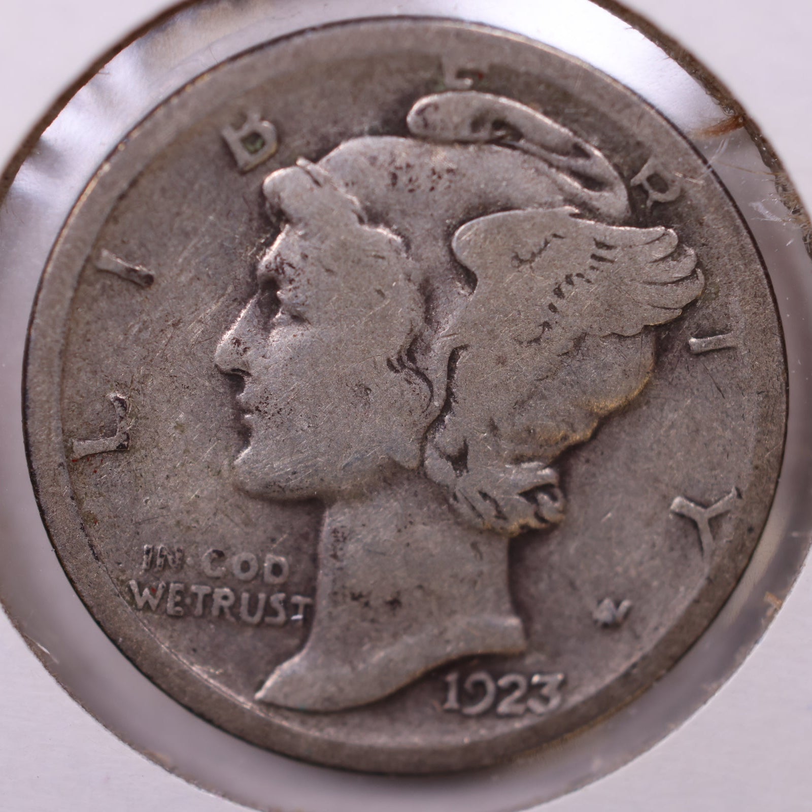 1923-S Mercury Silver Dime, Good Circulated Coin. Store Sale #DE0928