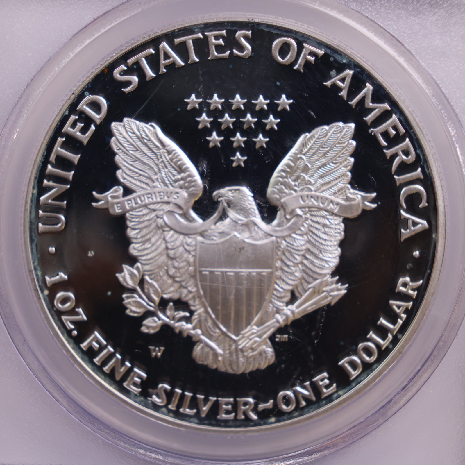 2001-W American Silver Eagle., PROOF Strike., PCGS PF-70., Store #GSE038