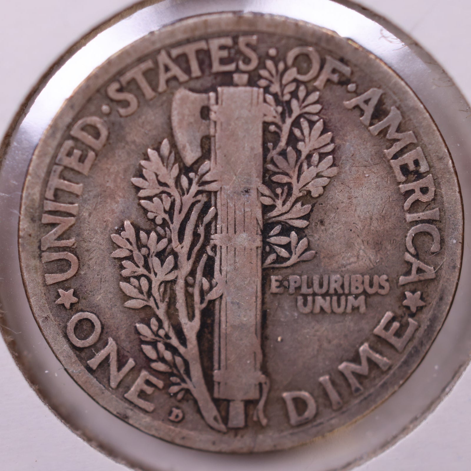 1924-D Mercury Silver Dime, Fine Circulated Coin. Store Sale #DE0929