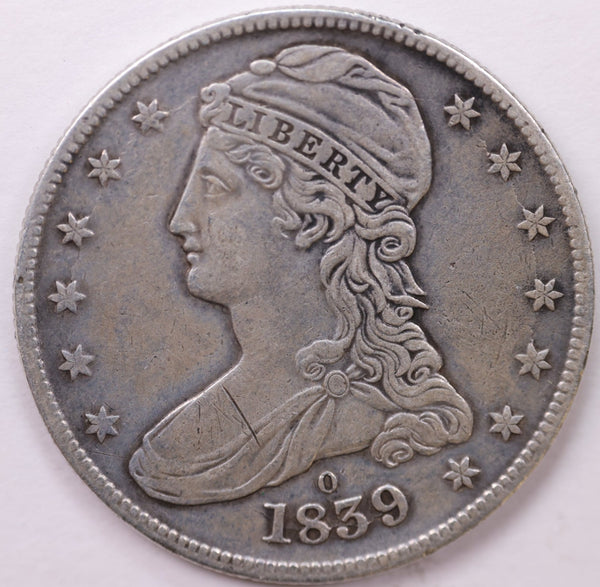 1839-O Cap Bust Half Dollar., Affordable Circulated Coin Store Sale #35407