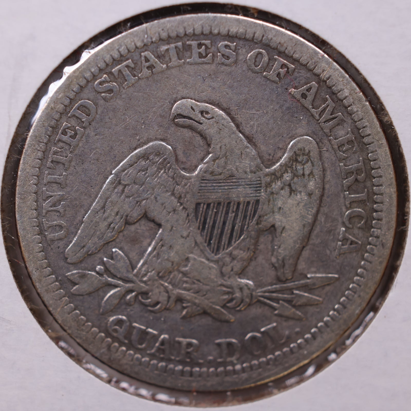 1856 Seated Liberty Quarter., Very Fine Circulated, Store #QR1325