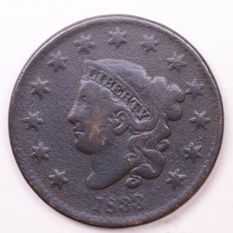 1833 Large Cent., Affordable Circulated Coin Store Sale