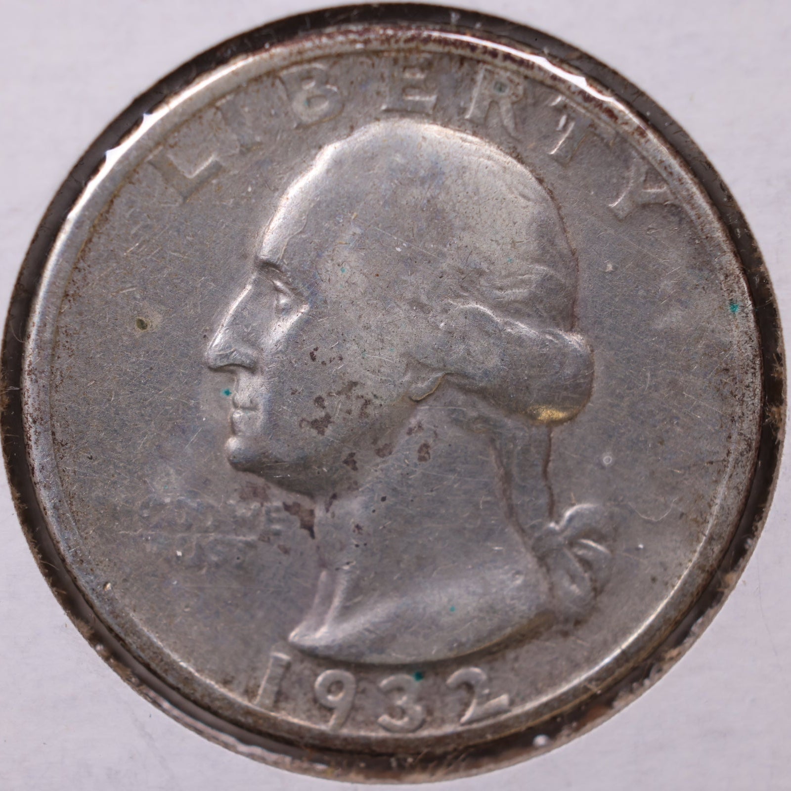 1932 Washington Silver Quarter, Fine Circulated Coin, Store #QR1340