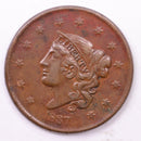1837 Large Cent., Affordable Circulated Coin Store Sale